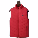 Vesta cu Incalzire, Flippy, Unisex, 2 Zone de Incalzire, Umplutura Bumbac, 3 Trepte de Temperatura, Incarcare USB, Rosu, 7...