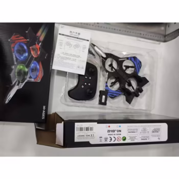 Jucarie Interactiva, Flippy, Aeronava de Lupta, din EVA, cu Telecomanda, Incarcare USB, +14 Ani, 25.5 x 18 x 5.2 cm, Negru-Albastru