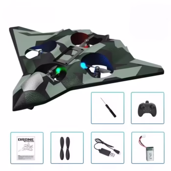 Jucarie Interactiva, Flippy, Aeronava de Lupta, din EVA, cu Telecomanda, Incarcare USB, +14 Ani, 24 x 25.5 x 4.2 cm, Model...