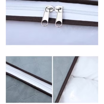 Husa de Depozitare, Flippy, Intrebuintare Multipla, Pliabila, cu Fermoar Bidirectional si Fereastra Laterala Transparenta, Lavabila, 60x40x35 cm, Gri