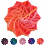 Jucarie Decompresie, Flippy, Model Stea 3D, DuoChrome, Maner Spirala, Turn Magic Geometric, Multiple Forme, Anti-stress, 11 cm, Roz/Auriu