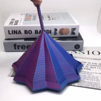 Jucarie Decompresie, Flippy, Model Stea 3D, DuoChrome, Maner Spirala, Turn Magic Geometric, Multiple Forme, Anti-stress, 8.6 cm, Negru/Mov
