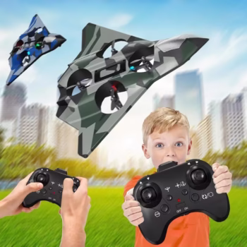 Jucarie Interactiva, Flippy, Aeronava de Lupta, din EVA, cu Telecomanda, Incarcare USB, +14 Ani, 24 x 25.5 x 4.2 cm, Model...