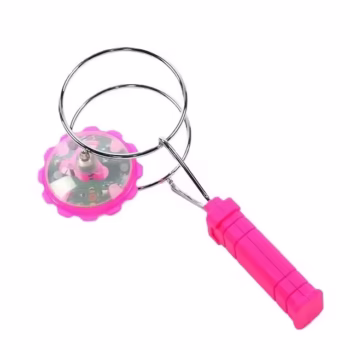 Jucarie Interactiva, Flippy, Titirez Magnetic, cu Led, 19.8 x 5 cm, Roz