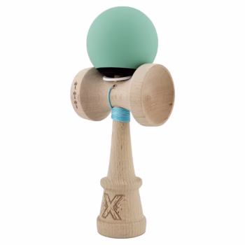Kendama X Originala, Profesionala, Flippy, Big Cups V3, Rubber Grip, model Turcoaz/albastru inchis
