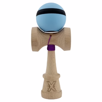Kendama X Originala, Profesionala, Flippy, Big Cups V3, Rubber Grip, model bleu/negru/bleu