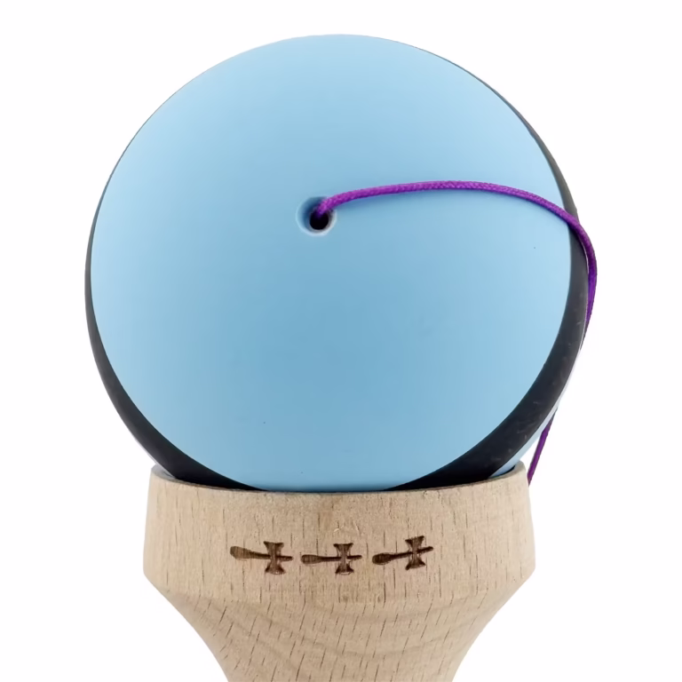 Kendama X Originala, Profesionala, Flippy, Big Cups V3, Rubber Grip, model bleu/negru/bleu