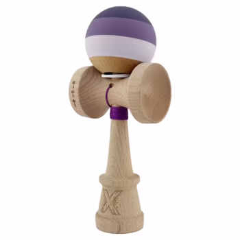Kendama X Originala, Profesionala, Flippy, Big Cups V3, Rubber Grip, model Purpuriu/mov/lila