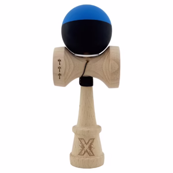 Kendama X Originala, Profesionala, Flippy, Big Cups V3, Rubber Grip, model Albastru/Negru