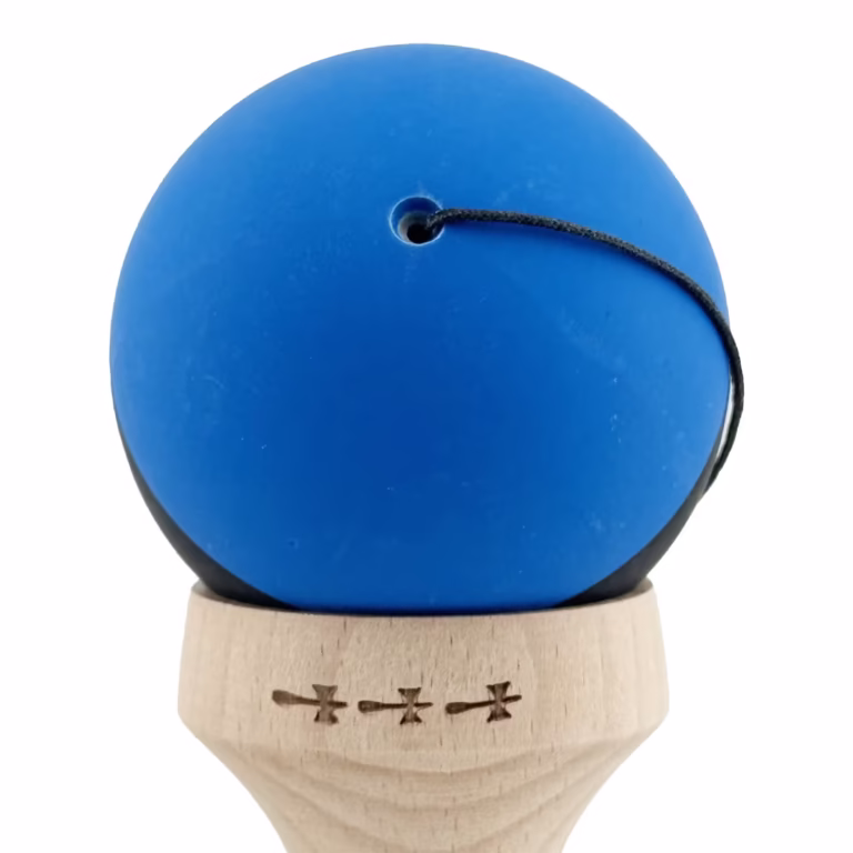 Kendama X Originala, Profesionala, Flippy, Big Cups V3, Rubber Grip, model Albastru/Negru
