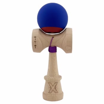 Kendama X Originala, Profesionala, Flippy, Big Cups V3, Rubber Grip, model Albastru/rosu