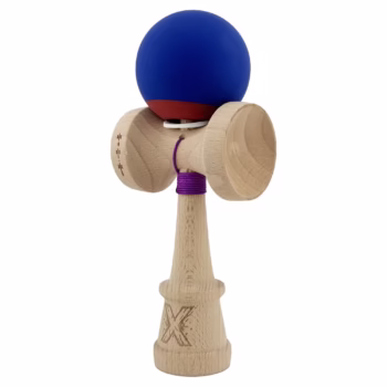 Kendama X Originala, Profesionala, Flippy, Big Cups V3, Rubber Grip, model Albastru/rosu