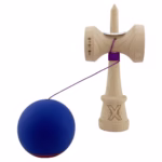 Kendama X Originala, Profesionala, Flippy, Big Cups V3, Rubber Grip, model Albastru/rosu