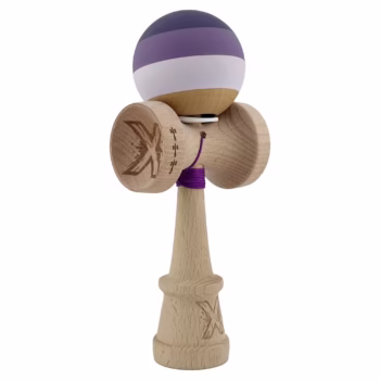 Kendama X Originala, Profesionala, Flippy, Big Cups V3, Rubber Grip, model Purpuriu/mov/lila