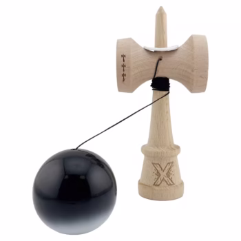 Kendama X Originala, Profesionala, Flippy, Big Cups V3, Super Sticky, model negru/alb