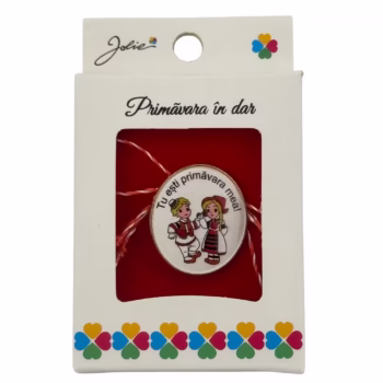 Martisor Brosa Mica in Cutie, Dimensiune Brosa 2.5-3 cm, Material Metal, Model 26