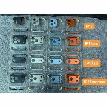 Carcasa de Telefon, Flippy, Compatibila Apple iPhone 17 Air, Fara Rama, doar Colturi si Camera, din Metal, Grosime 0.1 mm, Negru