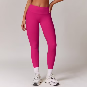 Pantaloni de Fitness/Yoga, Flippy, pentru Femei, Material Elastic, Spandex, Talie Inalta, Roz, Marime S
