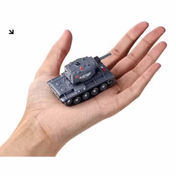 Mini Tanc cu Telecomanda, Flippy, Wireless, 4 x 8 x 4 cm, cu Infrarosu, Gri