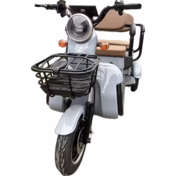 Triciclu Electric V6, Saige, Fara Permis, cu Doua Locuri, Motor 1800W, Baterie 72V24Ah, Autonomie 60km, 220x88x105 cm, Viteza Maxima 25km/h, Gri OldStyle