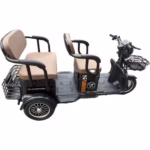 Triciclu Electric V6, Saige, Fara Permis, cu Doua Locuri, Motor 1800W, Baterie 72V24Ah, Autonomie 60km, 220x88x105 cm, Viteza Maxima 25km/h, Negru OldStyle