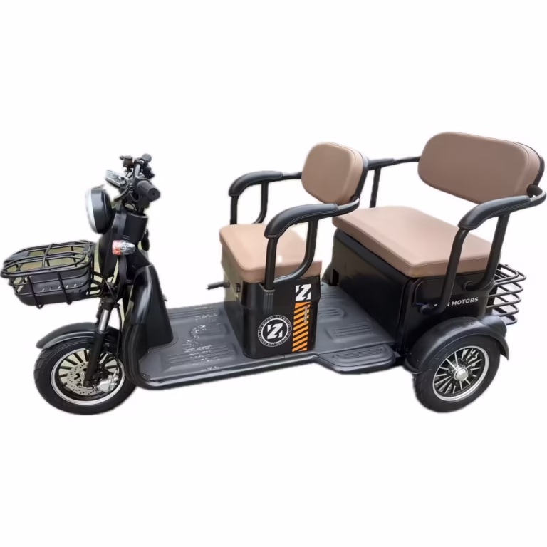 Triciclu Electric V6, Saige, Fara Permis, cu Doua Locuri, Motor 1800W, Baterie 72V24Ah, Autonomie 60km, 220x88x105 cm, Viteza Maxima 25km/h, Negru OldStyle