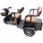 Triciclu Electric V6, Saige, Fara Permis, cu Doua Locuri, Motor 1800W, Baterie 72V24Ah, Autonomie 60km, 220x88x105 cm, Viteza Maxima 25km/h, Negru OldStyle