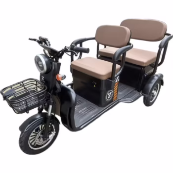 Triciclu Electric V6, Saige, Fara Permis, cu Doua Locuri, Motor 1800W, Baterie 72V24Ah, Autonomie 60km, 220x88x105 cm, Viteza Maxima 25km/h, Negru OldStyle