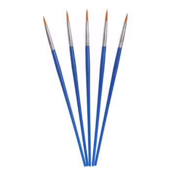 Set 5 Pensule Multifunctionale, Flippy, pentru Pictura pe Fata, Varf Ascutit, 17.5 cm, Albastru