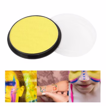Vopsea pentru Fata si Corp, Flippy, cu Pigment Fosforescent, 30 g, Activare cu Apa, Galben