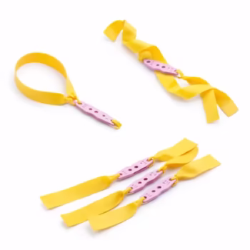 Set 10 benzi de schimb pentru praștie, DEPOX®, cauciuc plat premium, galben,0.5 mm