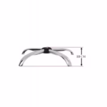 Baza metalica pentru scaun directorial, 56 cm, argintie