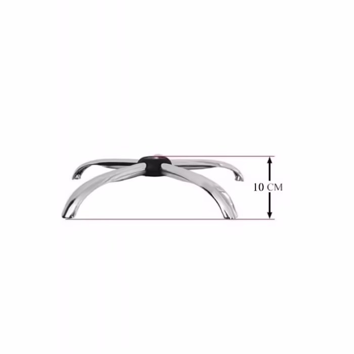 Baza metalica pentru scaun directorial, 56 cm, argintie