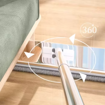 Set Curatenie Arvada MagicClean, Mop Plat 6 rezerve, Galeata Doua Compartimente 40x16x18, Clatire/Stoarcere, Doua Insertii Microfibra, Mop Telescopic 130 cm, violet