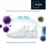 Uscator pentru Incaltaminte, Arvada® Dr Dry Pm20 Uscare Constanta Design Compact 360° Incalzire Uniforma cu Functie de Deodorizare Pentru Uscare Rapida Pentru Pantofi Bocanci Ghete Adidasi Cizme Papuci, Alb
