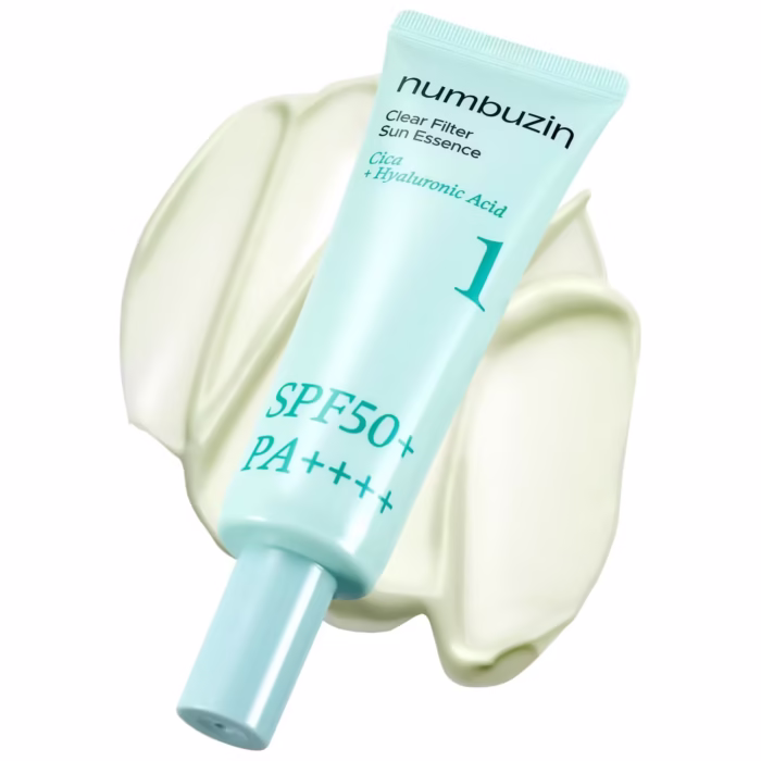 Crema de protectie solara Numbuzin Nr. 1, Filtru transparent Sun Essence, Fara ten alb, hidratant, racoritor, finisaj usor, 50 ml