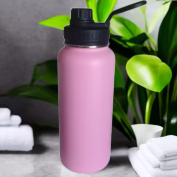 Sticla termoizolanta sport,drumetii,parcuri, perete dublu, 945 ml, fara condens, KARRY VESSEL, otel inoxidabil, roz