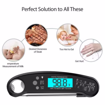 Termometru alimentar digital cu sonda insertie YOUKONG , interval de masurare -50°C – 300°C, negru