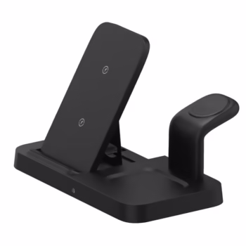 Incarcator wireless fast charge Generic, 3 in1, putere 15W pentru telefon, Apple Watch 2/3/4/5/6/7/8/SE, Airpods, Negru