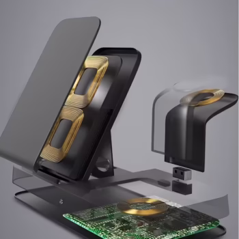 Incarcator wireless fast charge Generic, 3 in1, putere 15W pentru telefon, Apple Watch 2/3/4/5/6/7/8/SE, Airpods, Negru