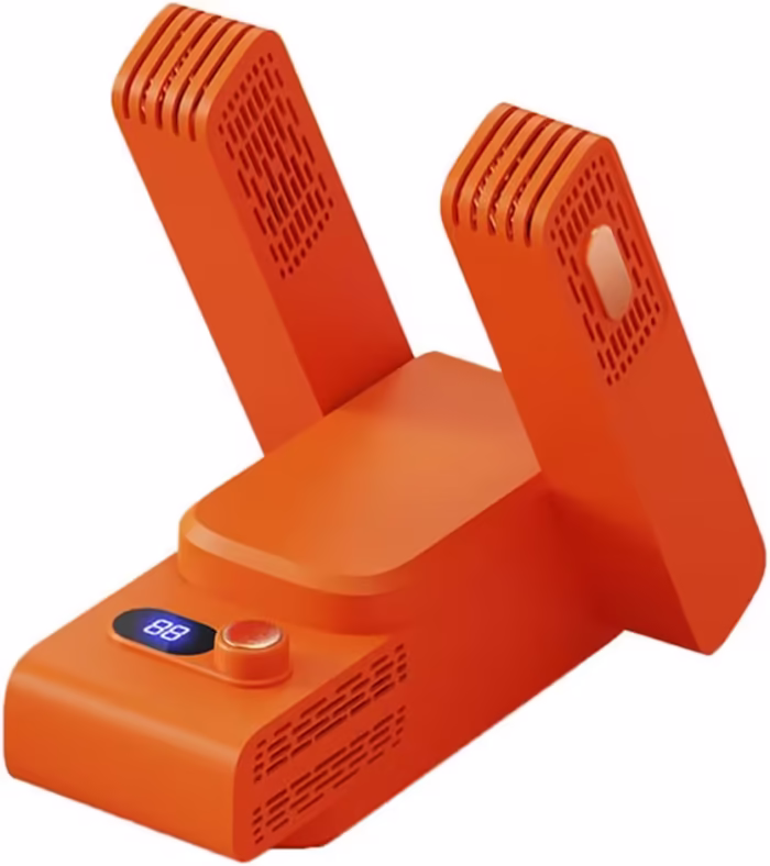 Uscator de pantofi Moreway cu deodorizare inteligenta, multifunctional de uz casnic, temporizat/pliabil, portocaliu