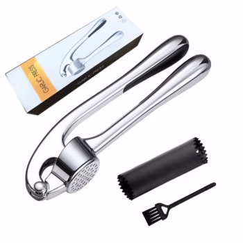 Presa de usturoi Boming din otel inoxidabil rezistent la rugina, cu maner ergonomic, usor de curatat , eficacitate mare, a...