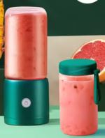 Mini Blender Electric, Kerisson Easy Mix, extra pahar borosilicat rezerva, 60 W, 16.000 RPM, Portabil, Multifunctional, Au...