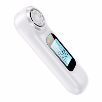 Etilotest AEC AM01 , fara contact, Nu necesita rezerve, Acuratete +/- 0.01% BAC, Display LCD color, Autonomie baterie 200 testari, Indicator risc, 8x2x1.5 cm, alb