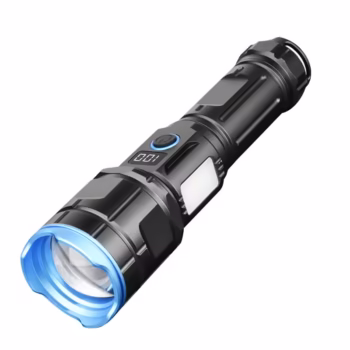 Lanterna LED RuiyingRL-3015 Ultra-Bright Power Bank, 700 lumeni, aluminiu, profesionala, 30w, focus ajustabil, acumulator 5500 mah, rezistenta la apa, incarcare USB, negru