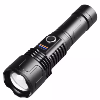 Lanterna LED Asafee LT-P0006 Ultra-Bright, 20w din aluminiu, sursa XHP50/70/WHITE LASER , profesionala, focus ajustabil, acumulator 6000mah inclus, rezistenta la apa, incarcare USB, 3500 lumeni, 3 moduri, neagra