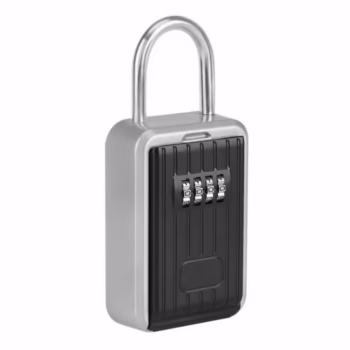 Cutie pentru chei waterproof Astro, caseta exterior cu cod mecanic din 4 cifre, material aliaj zinc, dimensiuni 12.5 cm x 5.5 cm x 4 cm, negru