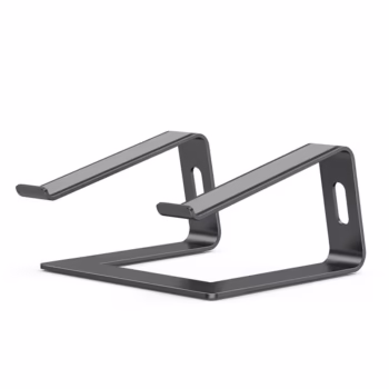 Stand laptop Smarto C8D, fabricat din aluminiu, portabil ergonomic, compatibil cu laptopuri de la 10 la 15.6 inch, dimensiuni 25*23*14 cm, gri
