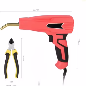 Trusa Aparat sudat plastic, Pistol Profesional pentru lipit/sudat plastic Starline GV HL-PW01 , kit pentru repararea fisurilor din plastic in general masini si auto, polipropilena, putere 100w, rosu