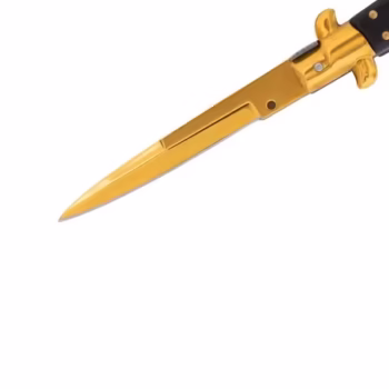 Set trei bricege cu arc, DEPOX®, design italian clasic, husă inclusă, 22 cm, auriu/multicolor